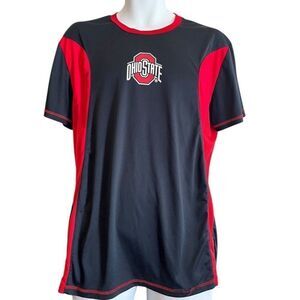 Mens Large Ohio State Black Jersey Shirt Short Sleeve Varsity Authentic Apparel